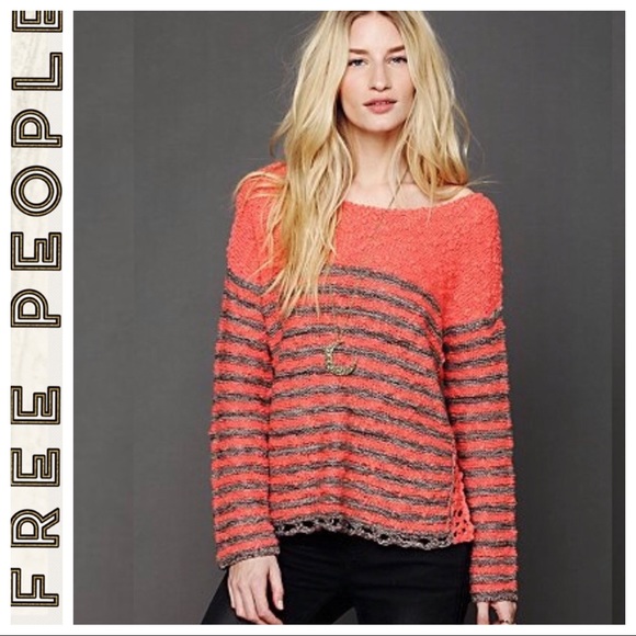 Free People Coral Sweater - Picture 1 of 6
